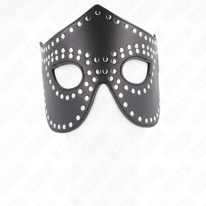 Kink Masked Allure Kink - Leatherette Mask With Rivets Model 2 30 X 12 Cm