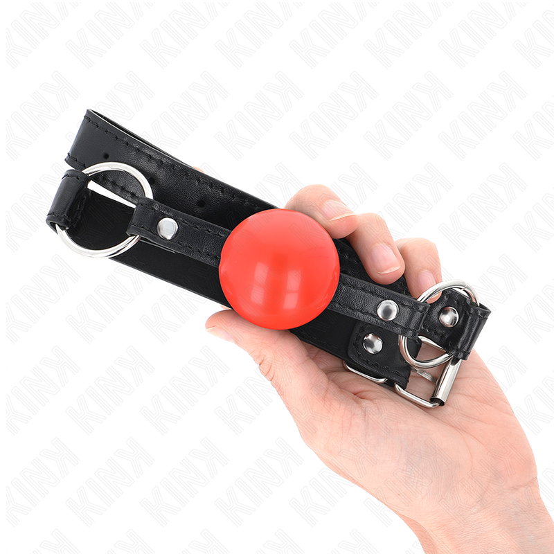 Kink Collar & Gag Kink - Red Tpe Ball 4 Cm Gag 60 X 2 Cm