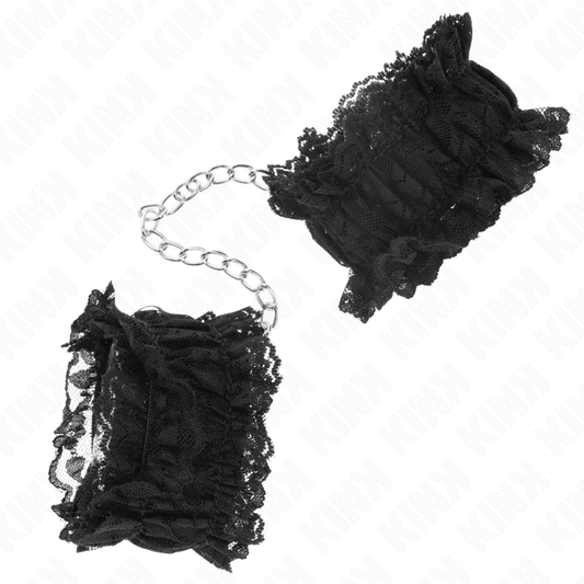 Kink Wrist Restraint Kink - Lace Elastic Wrist Restraints Negro