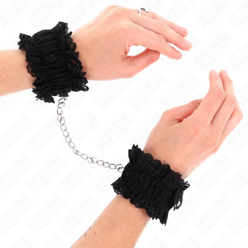 Kink Wrist Restraint Kink - Lace Elastic Wrist Restraints Negro