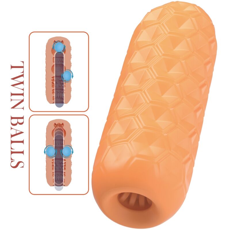 Pretty Love Flirtation Pretty Love - Twin Balls Male Masturbator Orange