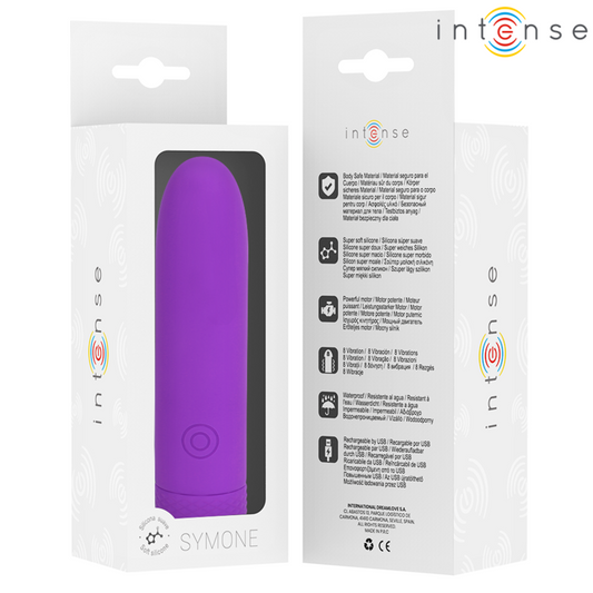 Intense Fun Intense - Symone Usb Rechargeable Vibrating Bullet 8 Vibrations Purple 10 X 2.2 Cm