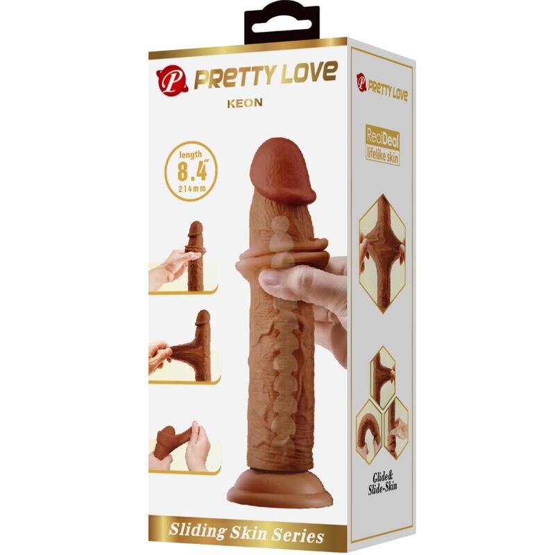 Pretty Love Keon Realistic Dildo 21 Cm Brown