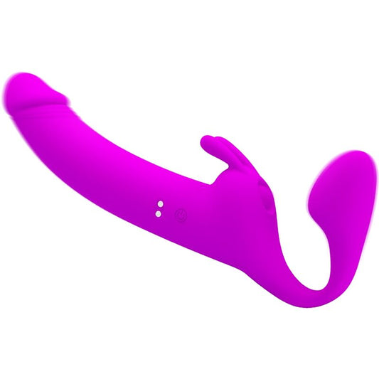 Pretty Love Zanini Strapless Strap-On 10 Vibrations Purple