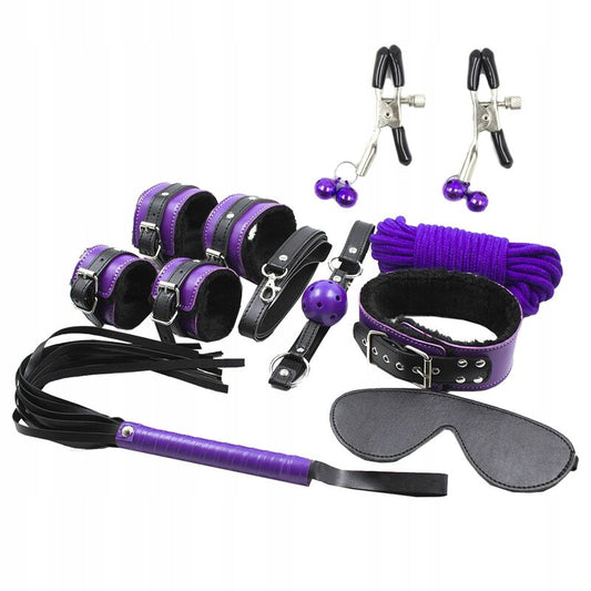 Secretplay 100% Fetish Secretplay - Bdsm Set 8Pcs Purble /Black