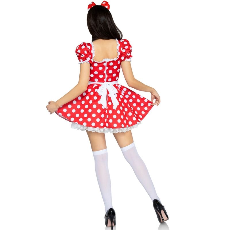 Leg Avenue Costumes Leg Avenue - Polka Dot Dress + Headband Red/White S