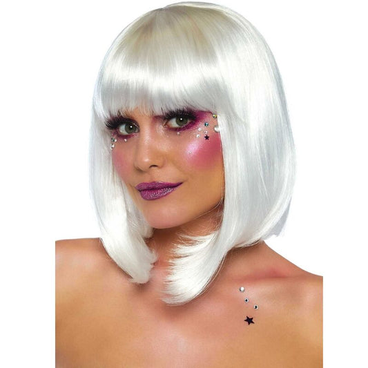 Leg Avenue Accessories Leg Avenue - Phosphorescent Bob Cut Wig White