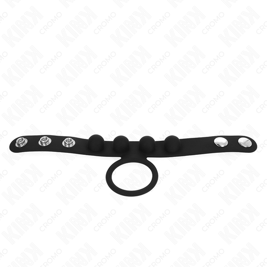 Kink Ring Power Kink - Leather Penis Ring 3.5 Cm With Pressure Closure 23 X 2 Cm