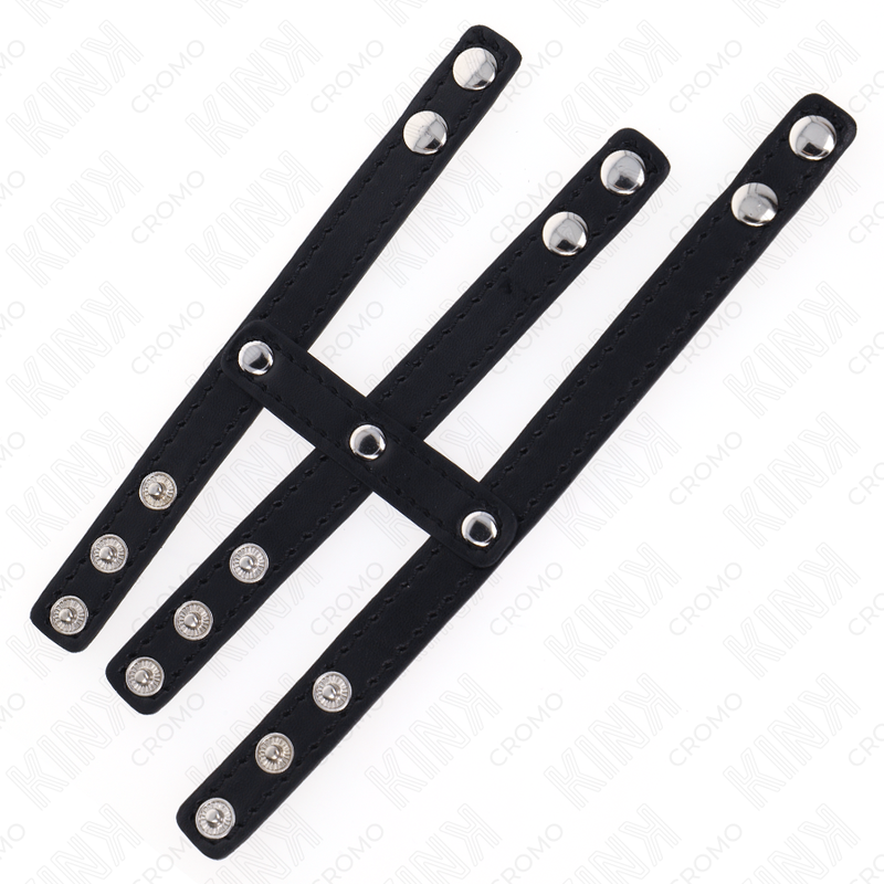 Kink Ring Power Kink - Triple Leather Penis Ring With Pressure Closure