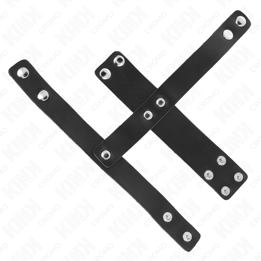 Kink Ring Power Kink - Leather Penis Cage Ring With Adjustable Ball Divider