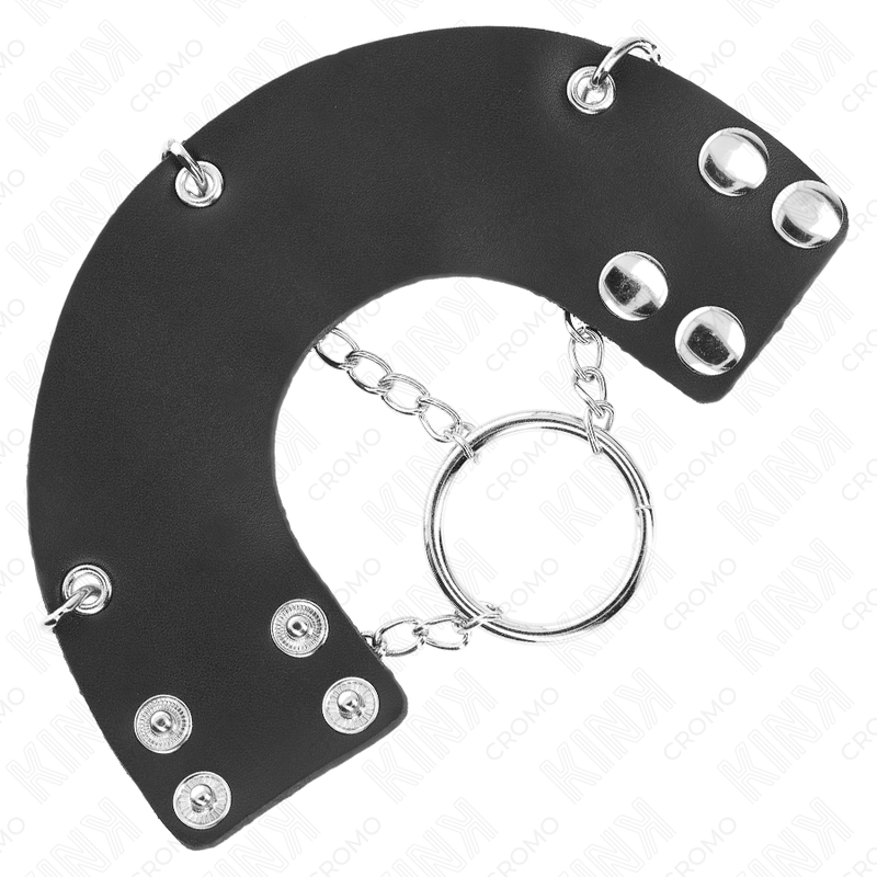 Kink Ring Power Kink - Penis Ring 4 Cm Chain 7 Cm Metal With Leather Belt