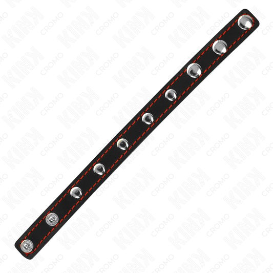 Kink Ring Power Kink - Leather Penis Ring With Spikes 21.5 X 1.6 Cm