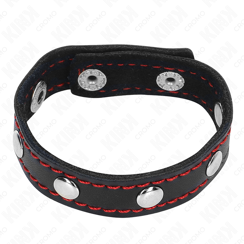 Kink Ring Power Kink - Leather Penis Ring With Spikes 21.5 X 1.6 Cm