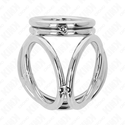 Kink Ring Power Kink - Triple Chrome Metal Penis Ring 3.8 Cm To 5 Cm Model 1