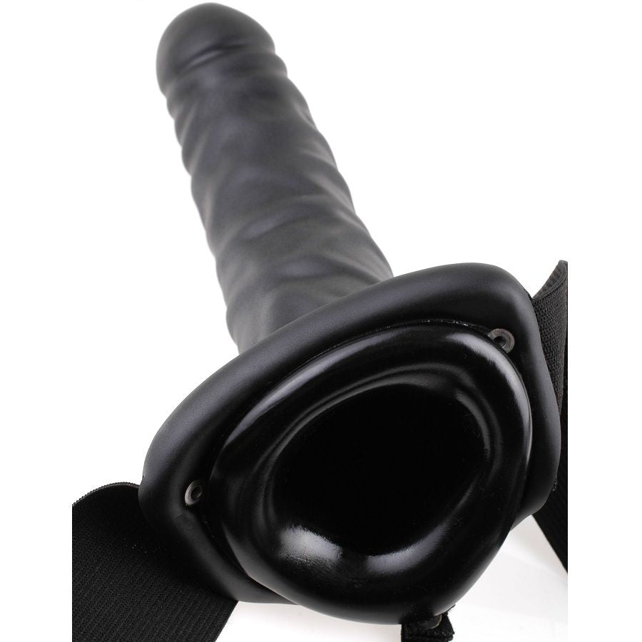 Fetish Fantasy Series 19 Cm Vibrating Hollow Strap-On Black