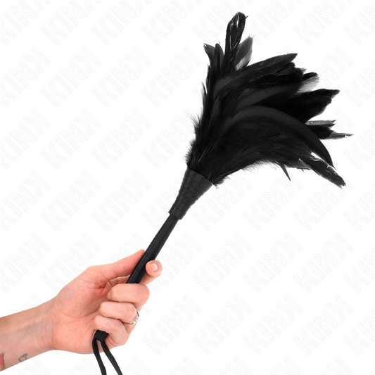 Kink Impact & Touch Kink - Black Maids Horn Shaped Tickle Chicken Feathers 36 Cm