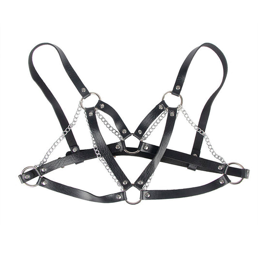 Subblime Fetish Subblime - 953713 Punk Bondage Belt Metal Buckle Black One Size
