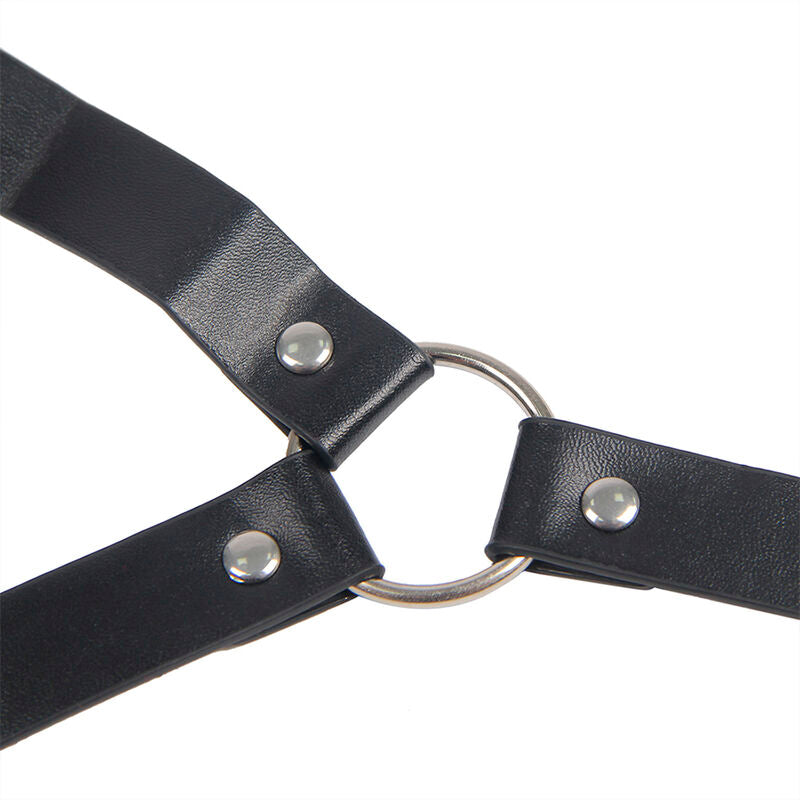 Subblime Fetish Subblime - 953720 Bondage Leather Strap Breast Clamps Black One Size