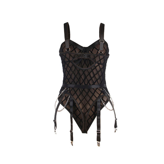 Subblime Bodies Subblime - 9542277 Body With Chains + Garter Belt Black L/Xl