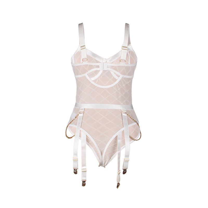 Subblime Bodies Subblime - 954291 Body With Chains + Garter Belt White L/Xl