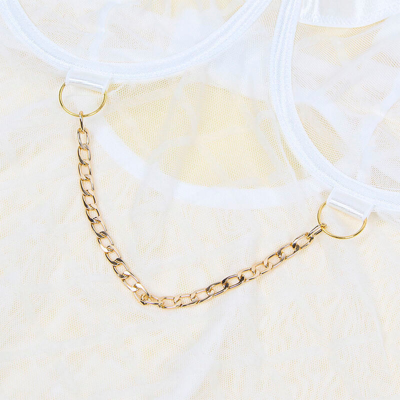 Subblime Bodies Subblime - 954291 Body With Chains + Garter Belt White L/Xl