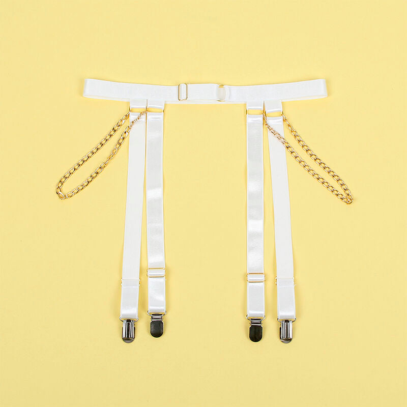 Subblime Bodies Subblime - 954291 Body With Chains + Garter Belt White L/Xl