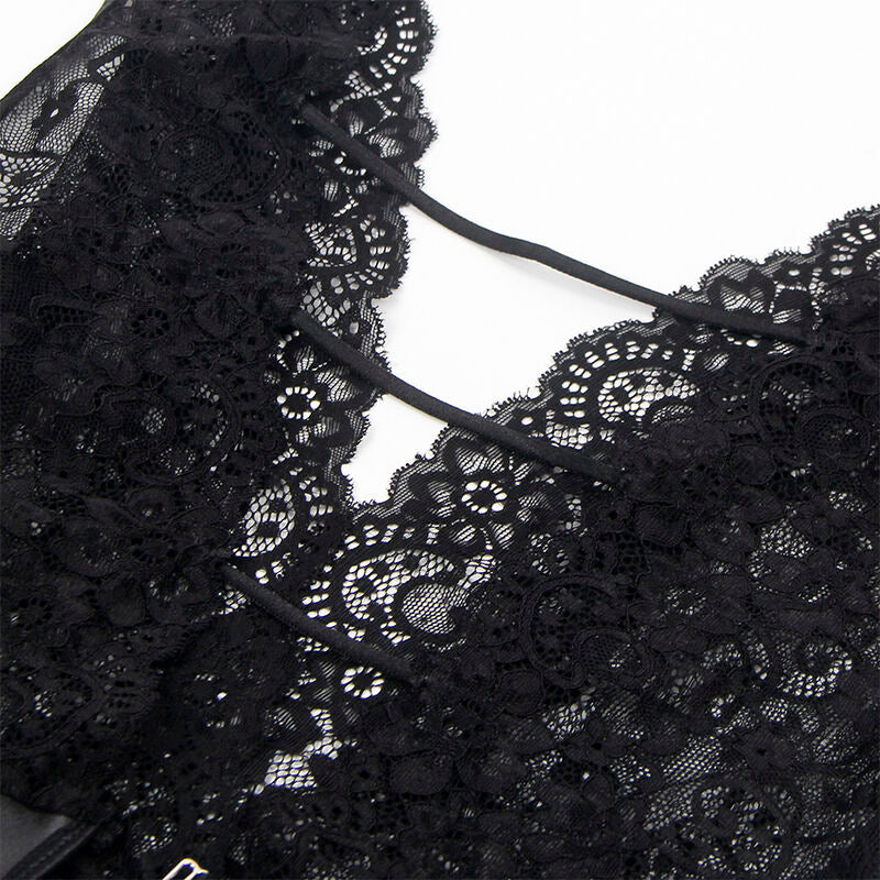 Subblime Bodystockings Subblime - 954390 Sexy Body With Garter Belt Black L/Xl