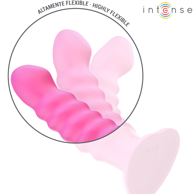 Intense Fun Intense - Cindy Vibrator Size L Spiral Design 10 Vibrations Pink Remote Control