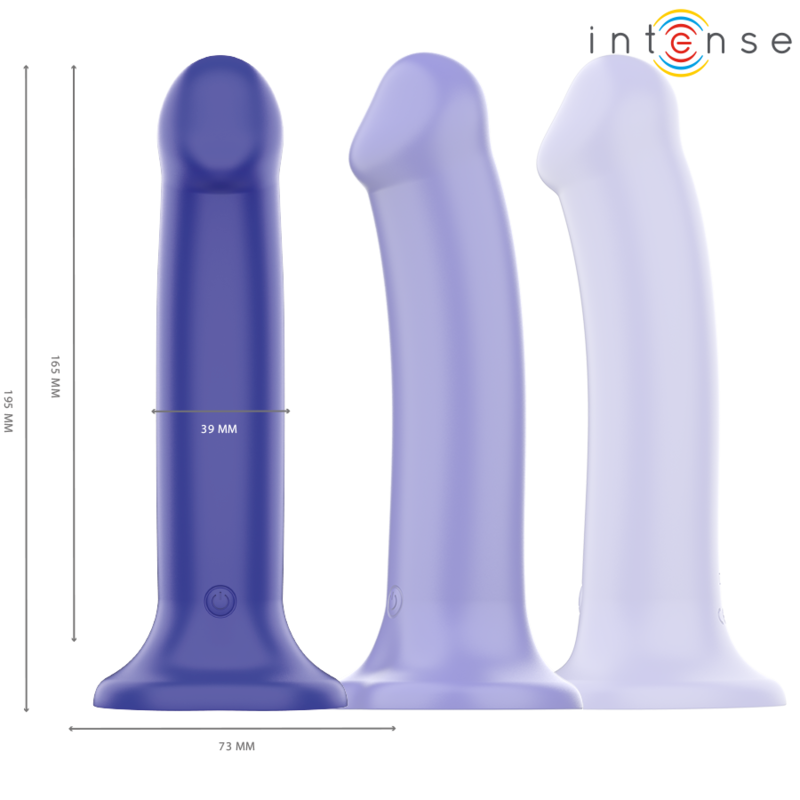 Intense Fun Intense - Victoria Vibrator With Suction Cup 10 Vibrations Dark Blue Remote Control