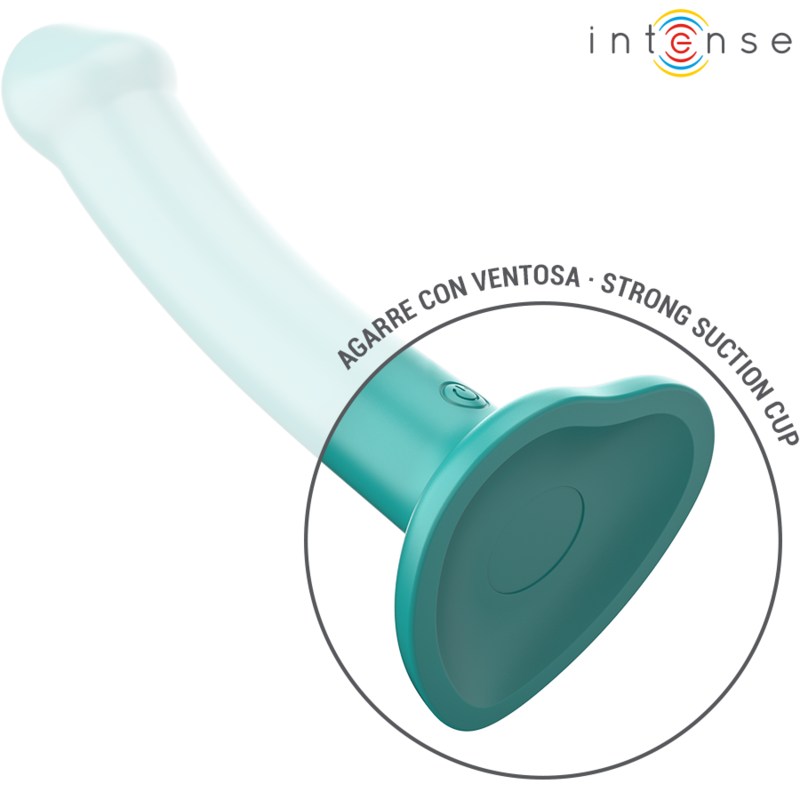 Intense Fun Intense - Katie Vibrator With Suction Cup 10 Vibrations Blue Remote Control
