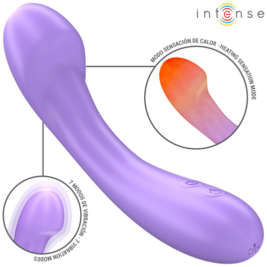 Intense Fun Intense - Becky Vibrator 19 Cm Heatable 7 Vibrations Purple