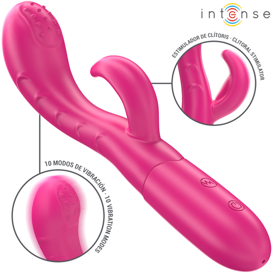 Intense Fun Intense - Amara Vibrator With Stimulating Tongue 10 Vibrations Pink