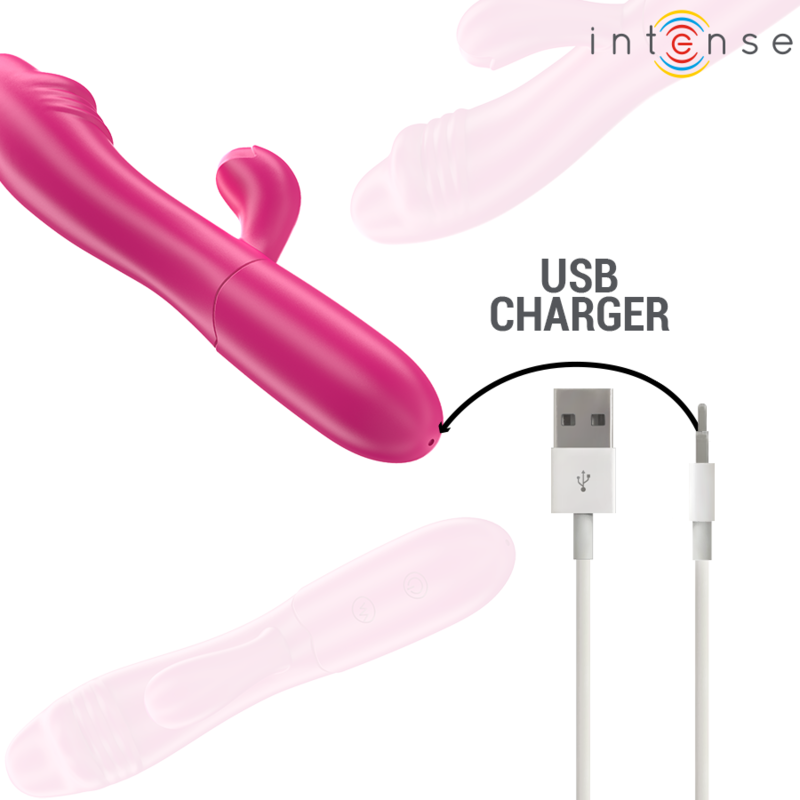 Intense Fun Intense - Ivy Flexible Vibrator 10 Vibrations With Stimulating Tongue Pink