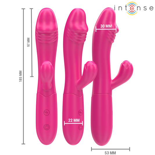 Intense Fun Intense - Ivy Flexible Vibrator 10 Vibrations With Stimulating Tongue Pink