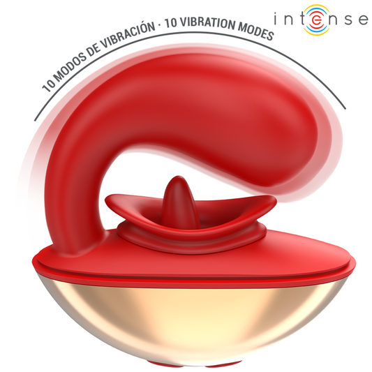 Intense Fun Intense - Mariah Vibrator & Stimulator In U Shape 10 Vibrations Red