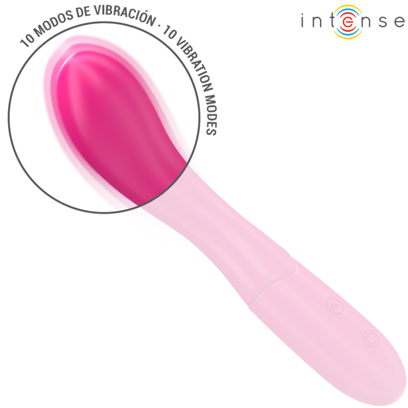 Intense Fun Intense - Lisette Vibrator 19 Cm Flexible 10 Vibrations Pink