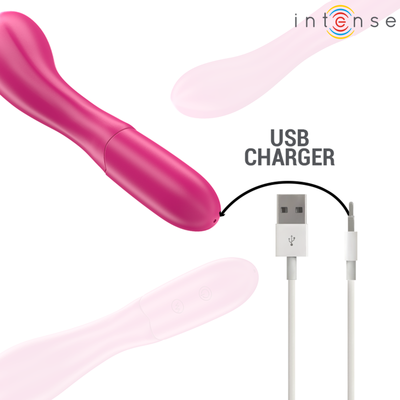 Intense Fun Intense - Lisette Vibrator 19 Cm Flexible 10 Vibrations Pink
