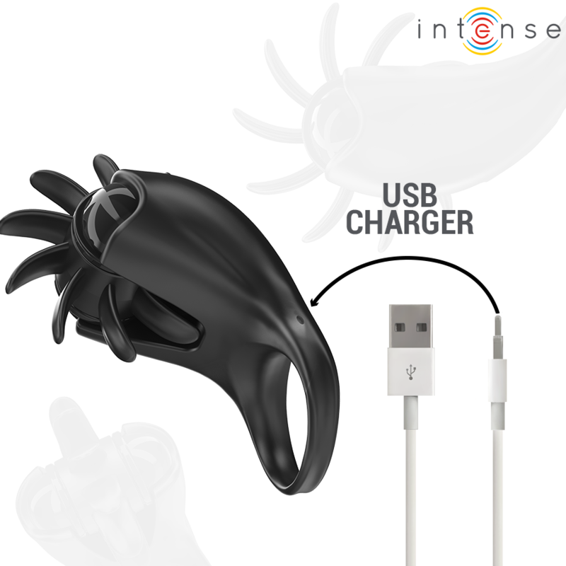 Action Rower Vibrating Ring With Rotating Tongue