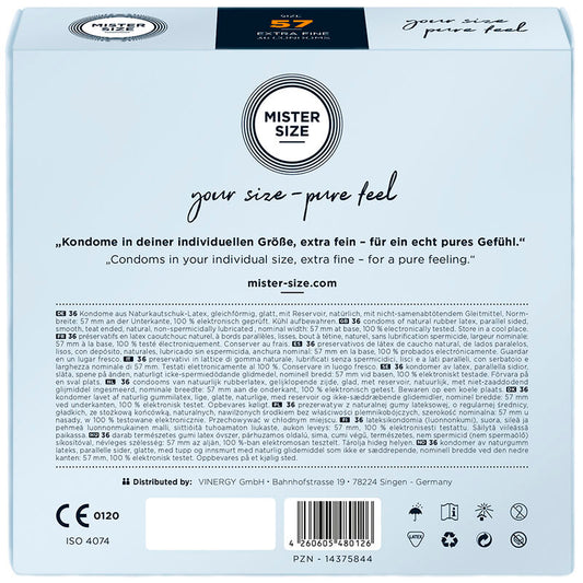 Mister Size Condom Size L 57 Mm (36 Units)