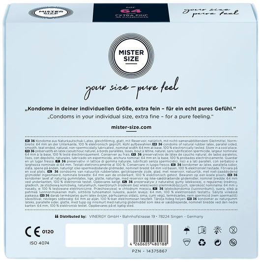 Mister Size Condoms Size Xxl 64 Mm (36 Units)