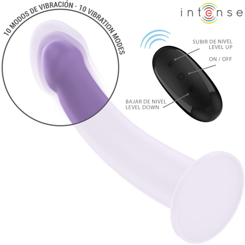 Intense Fun Intense - Eddie Vibrator 17.5 Cm 10 Vibrations Purple Remote Control