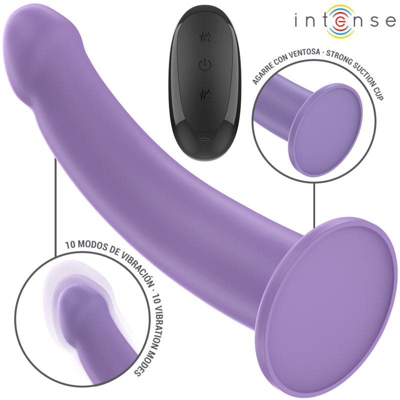 Intense Fun Intense - Eddie Vibrator 17.5 Cm 10 Vibrations Purple Remote Control