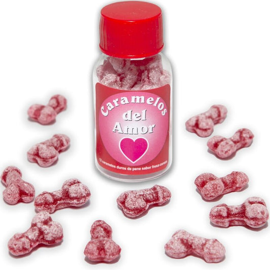 Diablo Picante 12 Penis-Shaped Love Candies Strawberry/Cherry