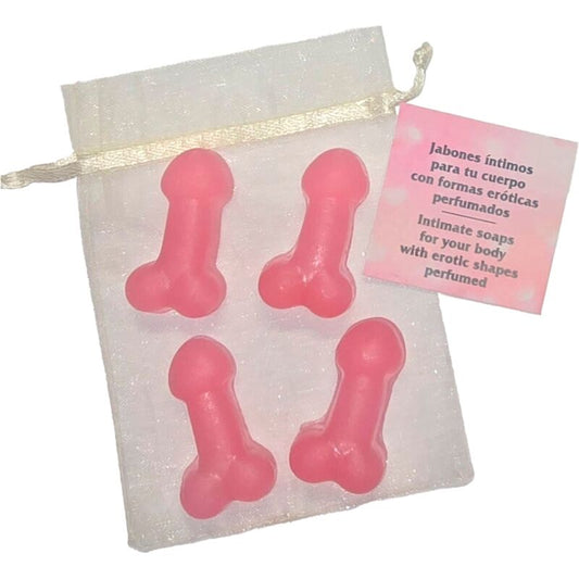 Diablo Picante 4 Penis-Shaped Perfumed Mini Soaps Pink