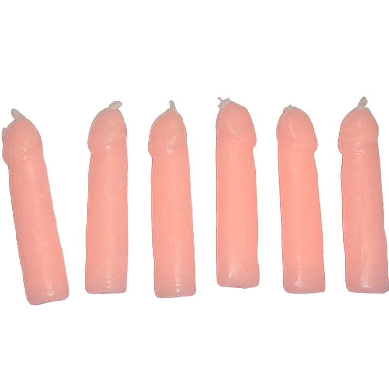 Diablo Picante 6 Flesh Penis Shaped Candles