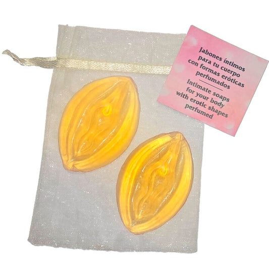 Diablo Picante 2 Vagina Shaped Perfumed Soaps Yellow