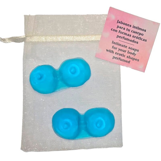 Diablo Picante 2 Breasts Shaped Perfumed Soaps Blue