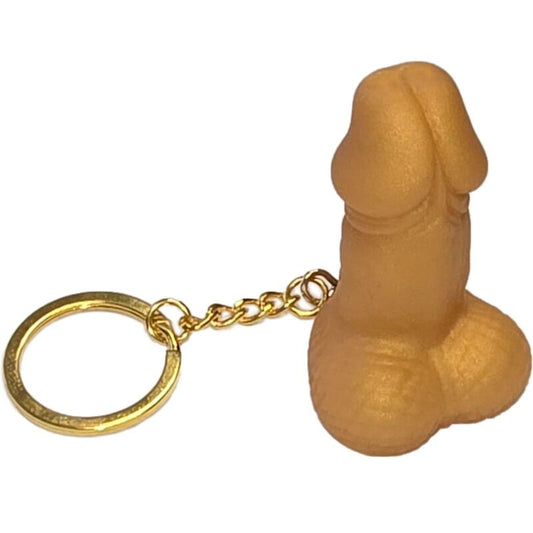Diablo Picante Golden Penis Shaped Keychain