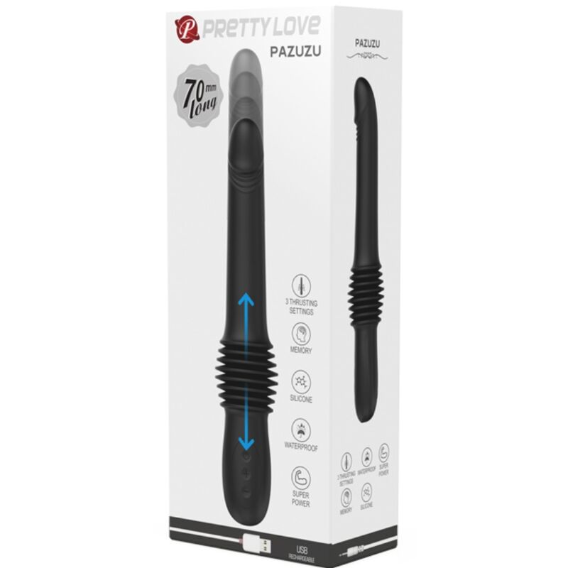 Pretty Love Pazuzu Vibrator 3 Thrust Modes Black