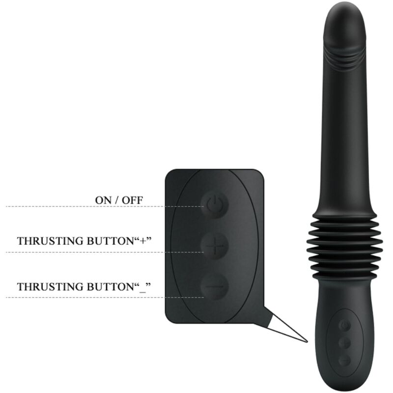 Pretty Love Pazuzu Vibrator 3 Thrust Modes Black